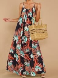 Loose Sleeveless Print Maxi Dress - Image 6