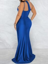 Women's Dresses One-Shoulder Sling Sleeveless Slit Dress - Image 4