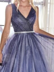 Women's Dresses Deep V Neck Vintage Gradient Evening Dress