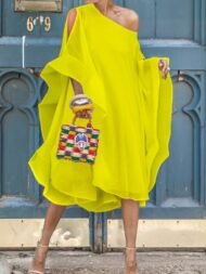 Women's Dresses Chiffon Off Shoulder Irregular Dress