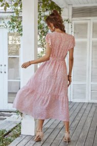 MARNIE MIDI DRESS - PINK PRINT - Image 6