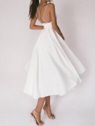 Women's Dresses Solid Sling Bare Back Sleeveless Dress - Image 8