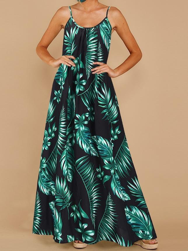 B39E1E20-90BC-A2E4-DA33-A2DB32361943.jpg Loose Sleeveless Print Maxi Dress - Image 1