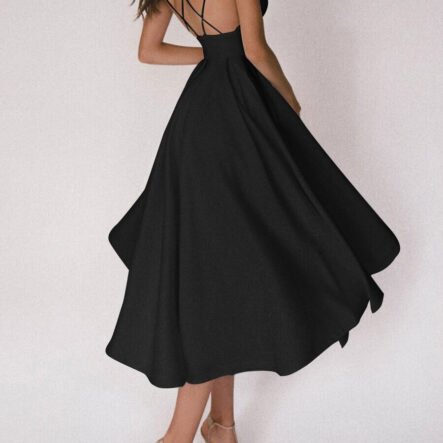 Women's Dresses Solid Sling Bare Back Sleeveless Dress