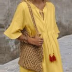 Women's Dresses Loose V-Neck Belted Simple Short Sleeve Dress